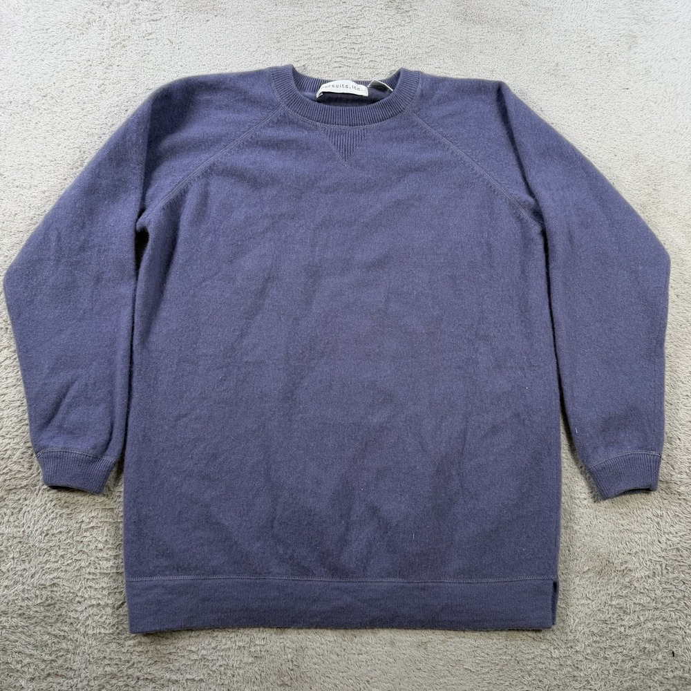 Pursuits Ltd Sweater Womens Small Purple 100% Cashmere Crewneck Oversized Raglan